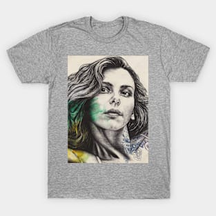 The Rip | delicate woman face portrait T-Shirt